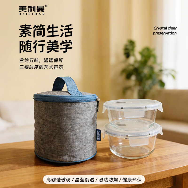 美利曼  怡鲜系列玻璃保鲜盒保温包MKC8(22B)