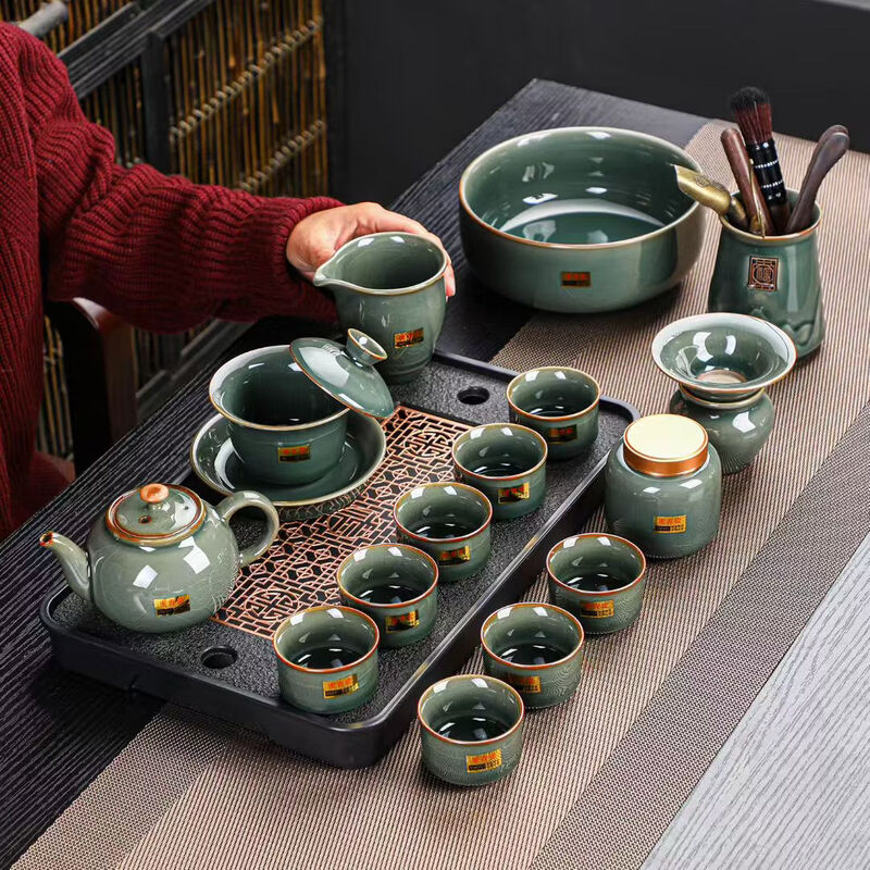 瓷语花香  哥窑功夫茶具套装930