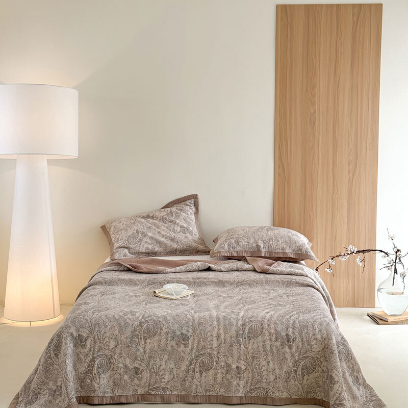 百丽安娜  新款莫代尔天丝床盖凉席三件套