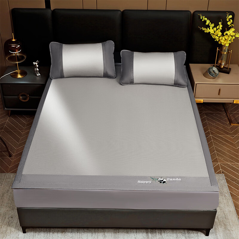 蕊丝坊  加厚冰藤养生刺绣条席三件套条席