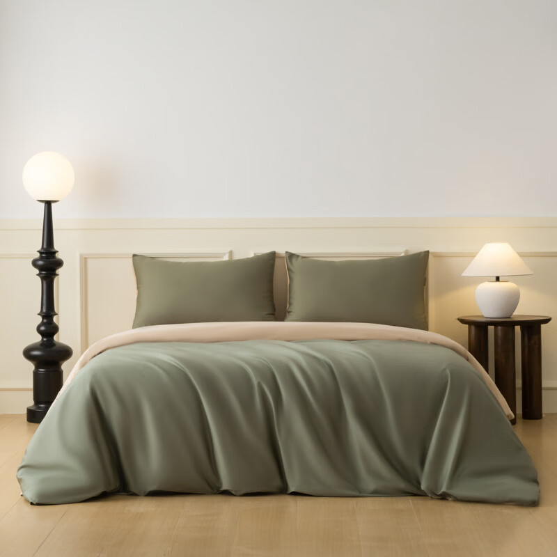 百丽安娜  60支全棉纯色极简四件套