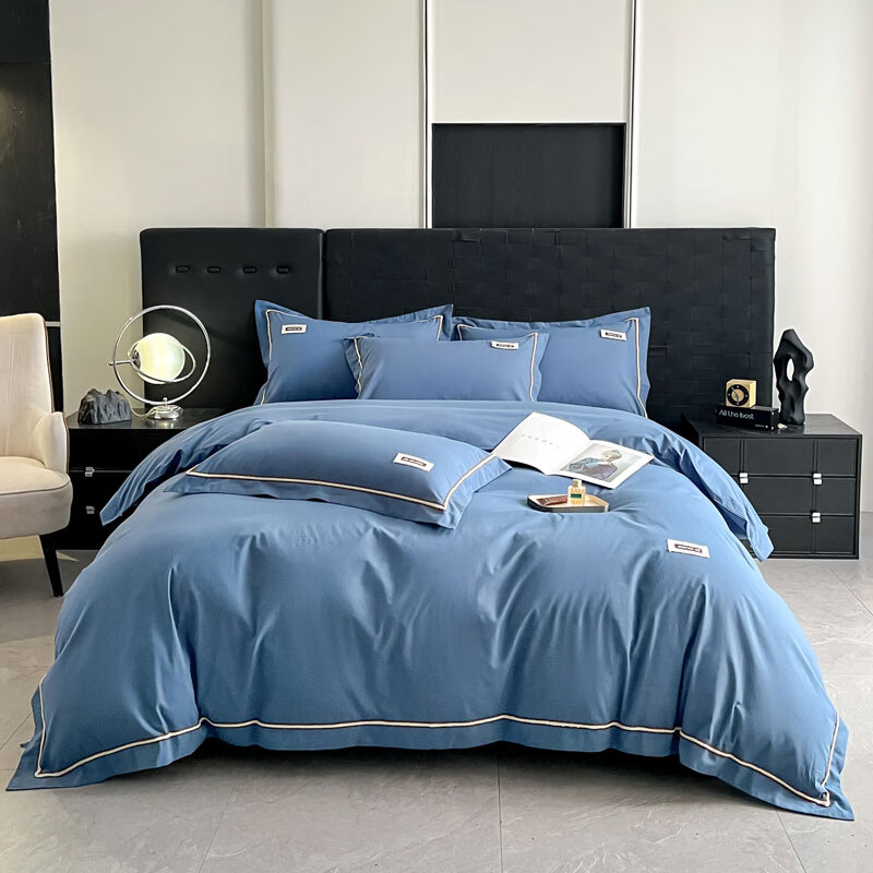 百丽安娜  全棉高支密纯色四件套多色可选