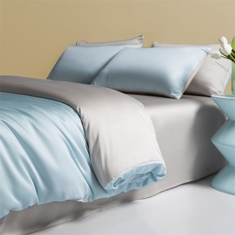 百丽安娜  兰精纯色天丝四件套