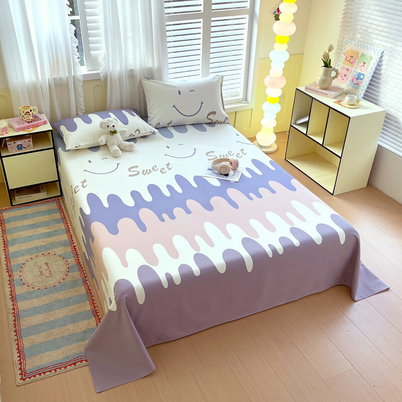 百丽安娜  全棉老粗布床单凉席三件套