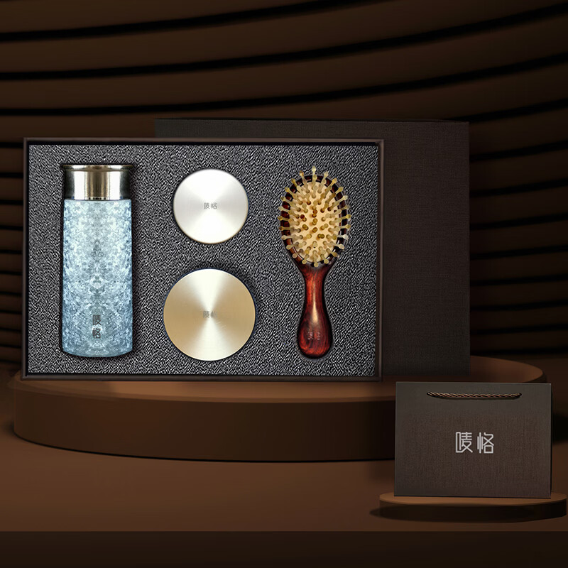 唛恪  纯钛保温杯香熏炉二件气垫梳礼盒103108111