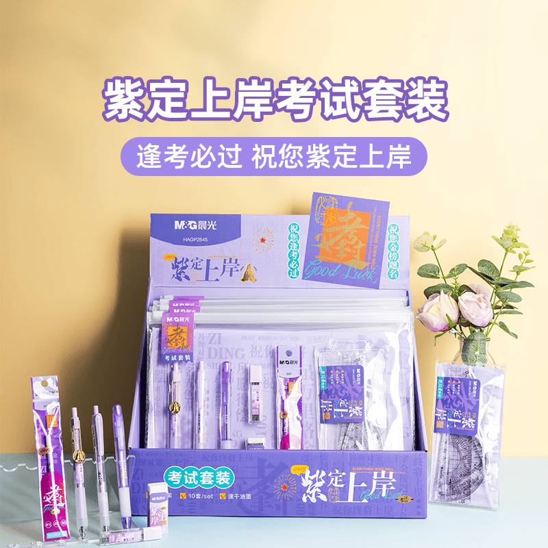 晨光  紫定上岸考试套装中考高考中性笔HAGP2645