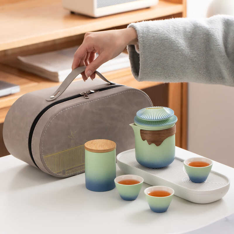 茗然说  故宫文创旅行茶具便携式快客杯LX0010