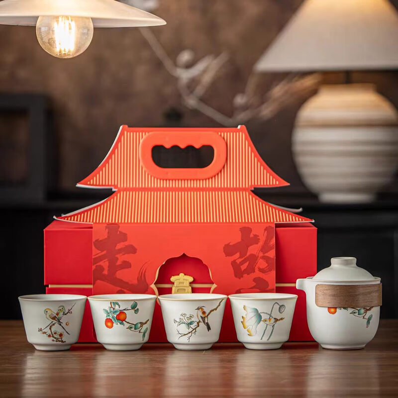 易硕  故宫文创喜上眉梢功夫茶具YS-273