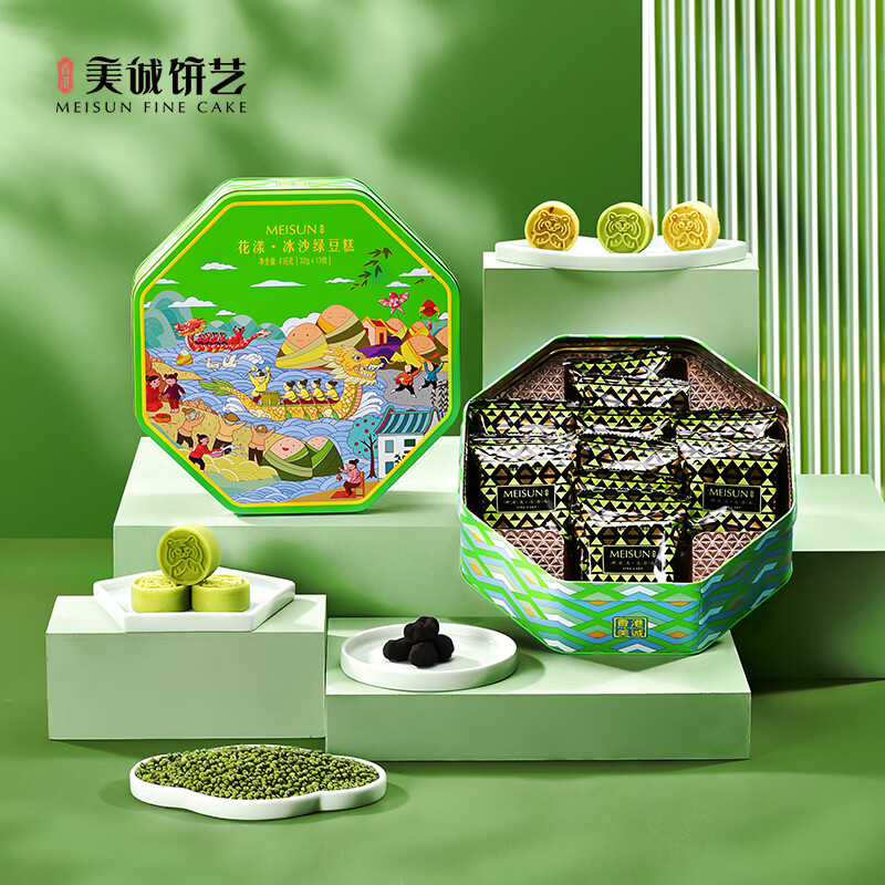 美诚礼  花漾冰沙绿豆糕416克
