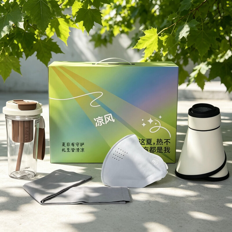 福礼掌柜  夏季防晒帽水杯礼盒FLZG-26019