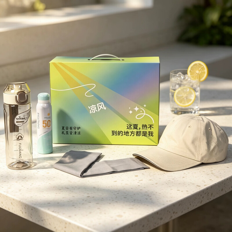 福礼掌柜  凉夏有礼运动水杯防晒FLZG-26023