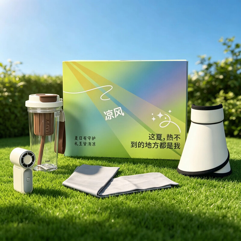 福礼掌柜  夏凉福礼水杯遮阳帽风扇FLZG-26022