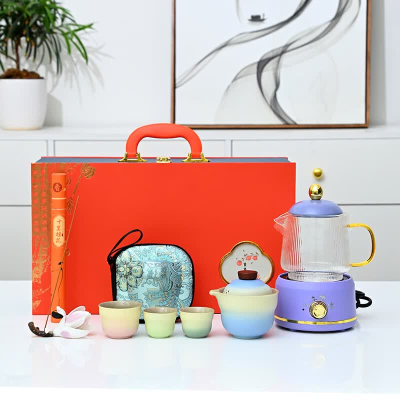 瓷语花香  多功能养生壶茶具套装960