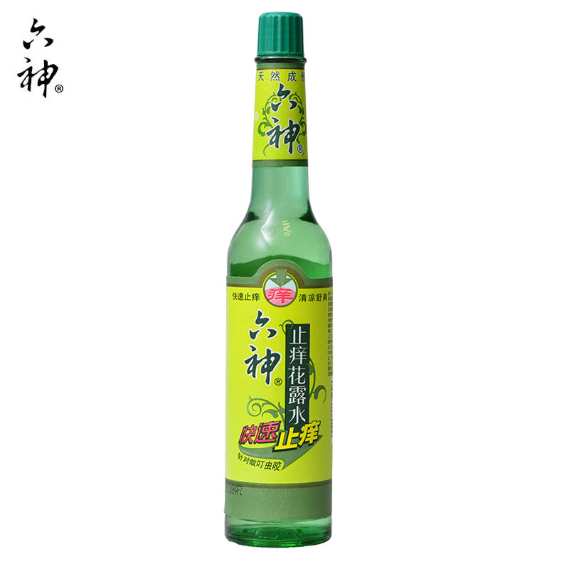 六神 止痒花露水 玻璃瓶195ml 清凉舒爽 夏季防蚊虫叮咬 新旧包装 止痒型195ml