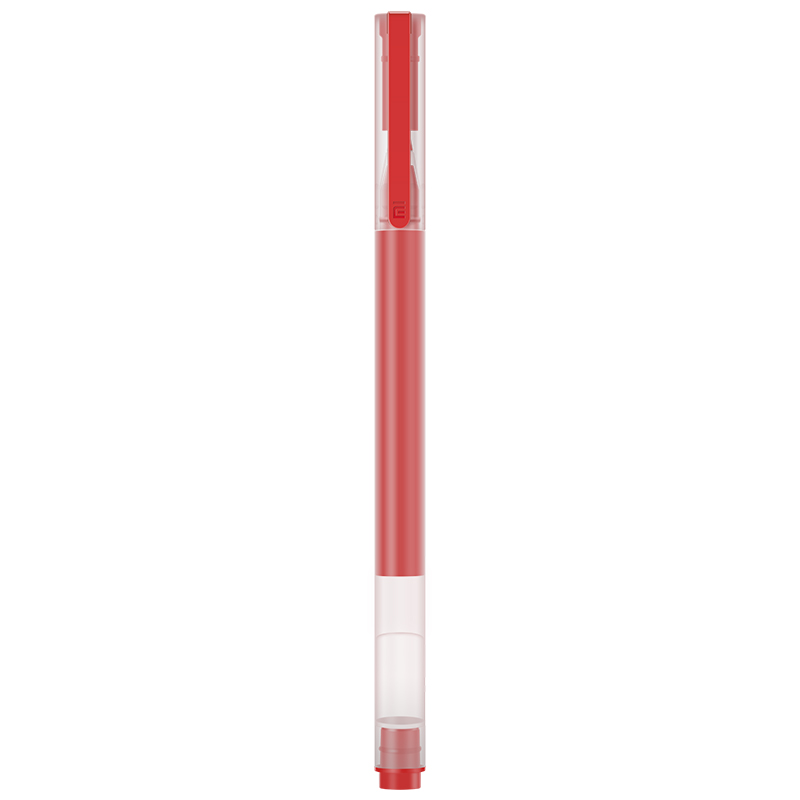 小米巨能写中性笔 10支装 红色 0.5mm 商务办公学生中性笔会议笔