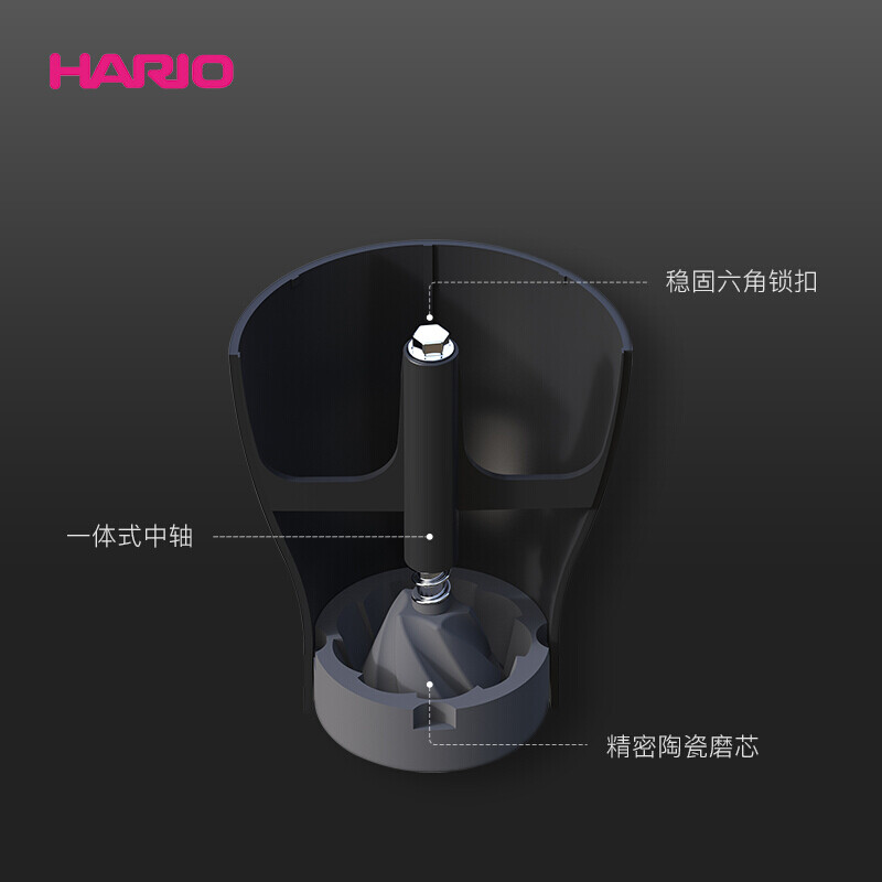 HARIO日本磨豆机咖啡豆研磨机手摇磨粉机迷你便携家用手动粉碎咖啡机