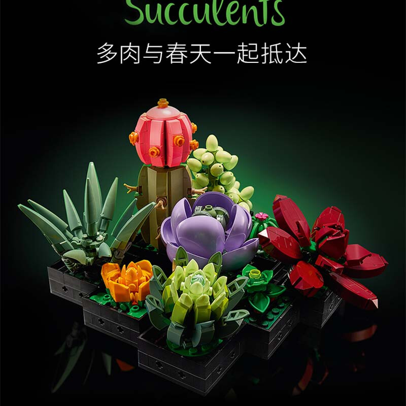 乐高（LEGO）创意IDEAS系列10309多肉植物盆景拼装玩具礼物 ZW 