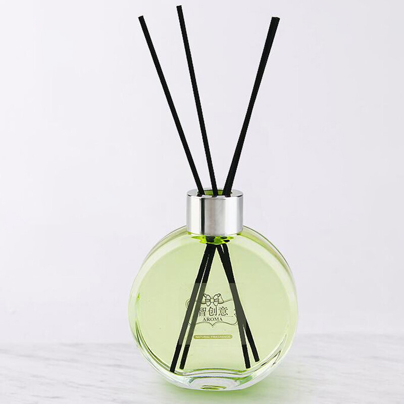 智创意无火香薰藤条精油室内房间香水办公室洗手间客厅家用厕所除臭去异味 绿色绿茶 Lxj 007 智创意