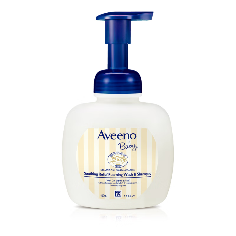 艾惟诺（Aveeno）艾维诺儿童沐浴露洗发水二合一婴儿洗发水宝宝沐浴乳燕麦400ml 【敏宝必入】云朵泡泡洗沐400ml