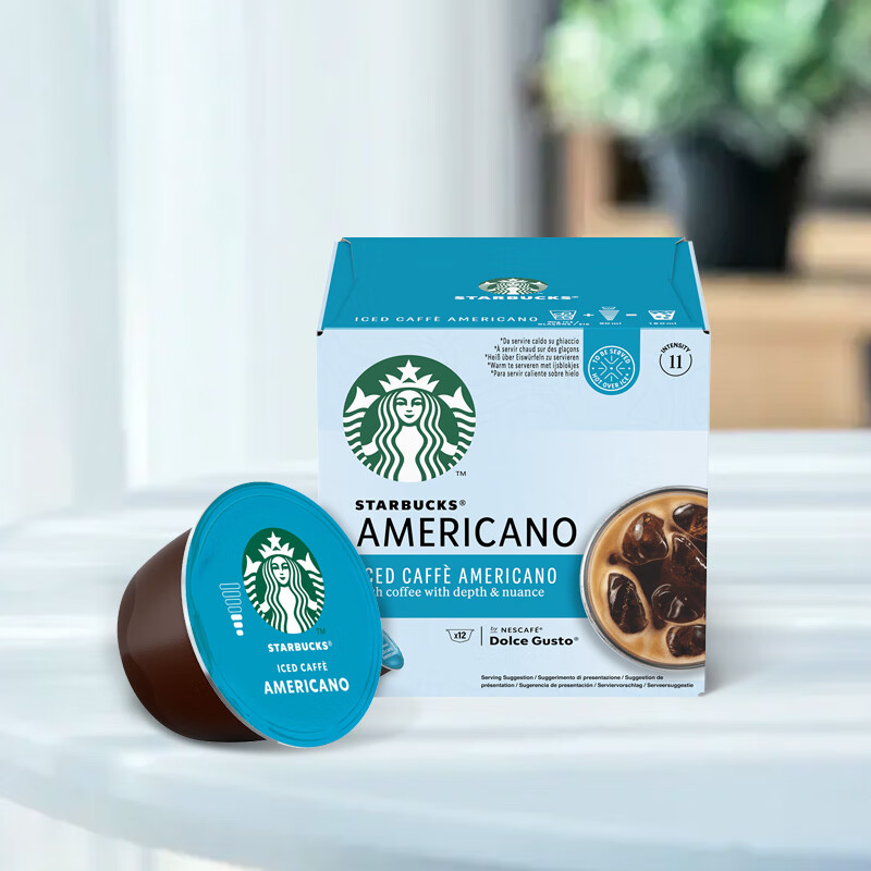 星巴克(Starbucks)多趣酷思胶囊咖啡12粒 冰美式黑咖啡大杯