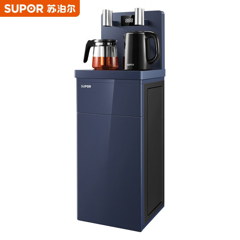 苏泊尔（SUPOR） 大尺寸显示 大容量玻璃泡茶壶 1.0L无缝双层防烫水壶 蒸汽挡板茶吧机SW-CBJ07【居家优选】 