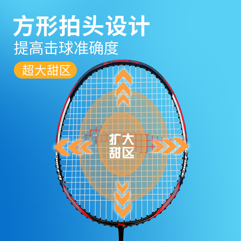 李宁（LI-NING）羽毛球拍2支中杆碳素280碳复合对拍AYPP396（穿线含羽毛球手胶）