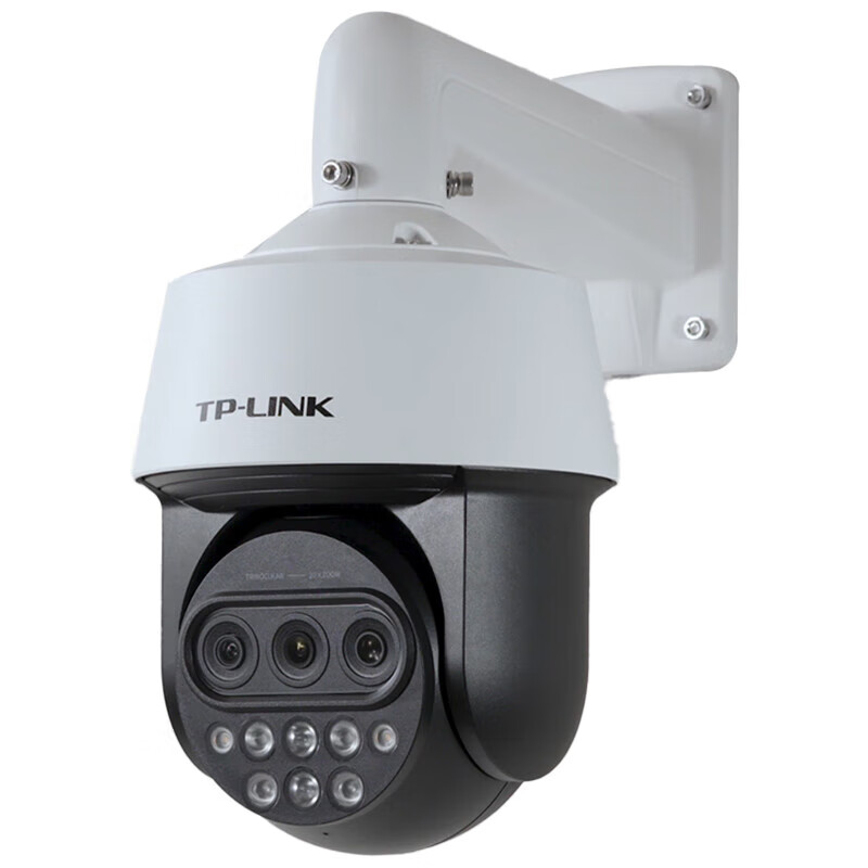 TP-LINK监控摄像头 全景自动巡航POE高速球机TL-IPC5420X三目变焦版4G全网通版 标配（不含内存卡） 