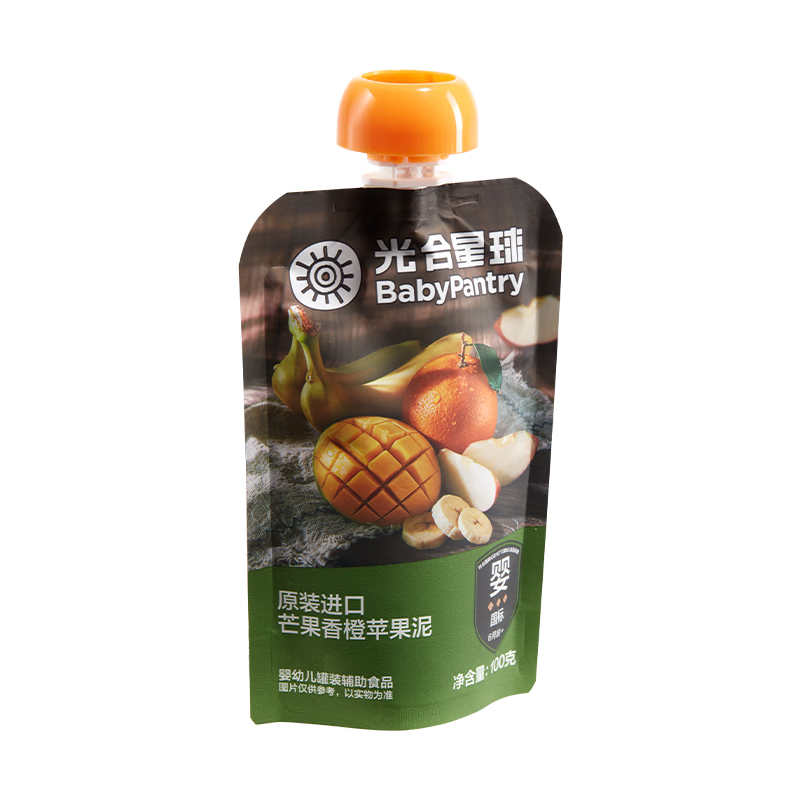 光合星球babycare宝宝果泥婴幼儿辅食6月+水果泥芒果香橙苹果泥100g  芒果香橙苹果泥 100g  