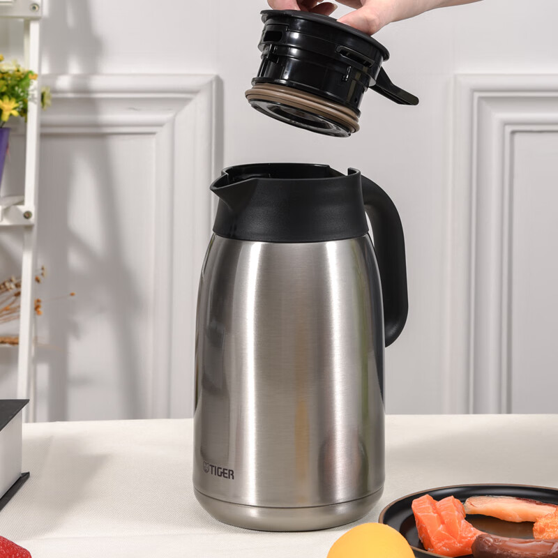 虎牌（TIGER） 保温壶不锈钢便携式热水瓶保温瓶热水壶保温壶魔法瓶 PWM-A16C 不锈钢色XC