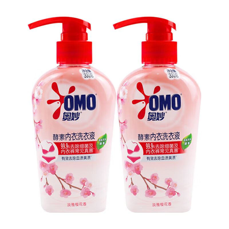 奥妙淡雅樱花内衣裤专用清洗液除菌抑菌300g*2瓶 