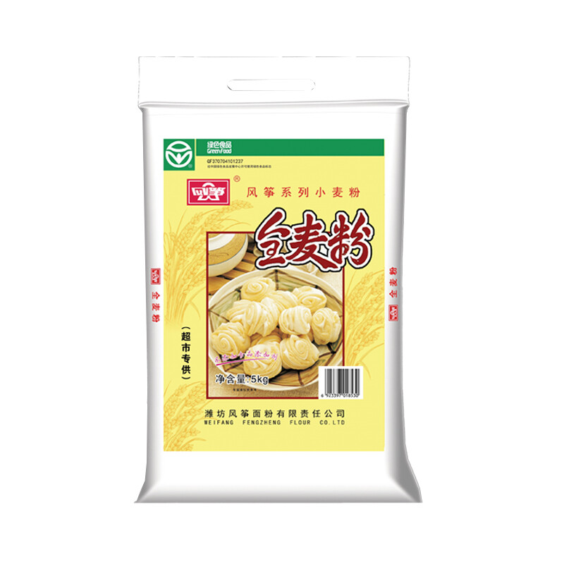 风筝全麦粉10斤 中筋小麦面粉 馒头/花卷/面饼 家用面粉 风筝 全麦粉 5kg 中筋