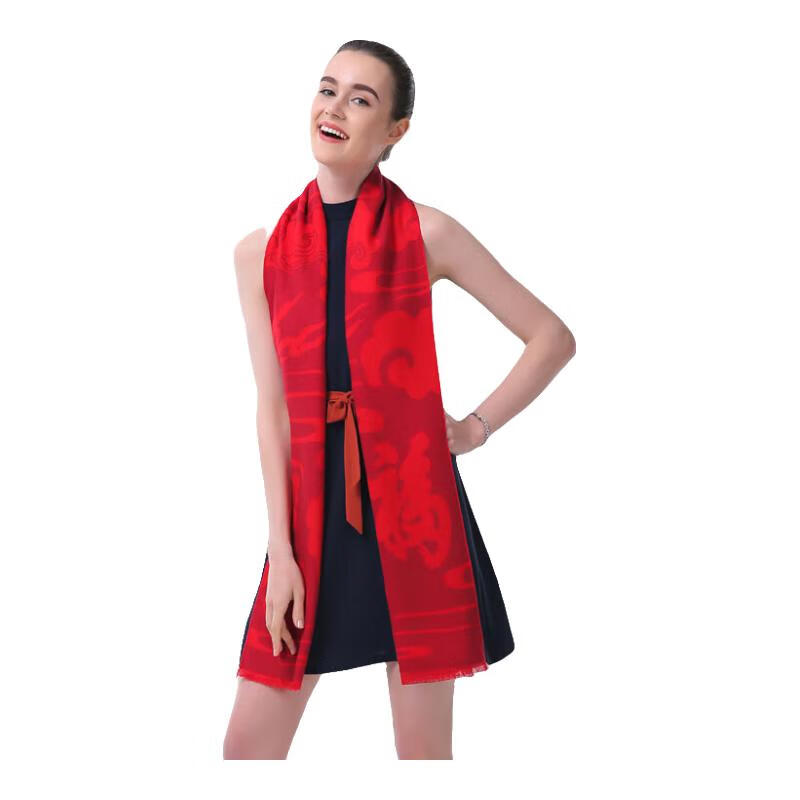 皓曼纺织  红围巾定制祈福彩HM-A005