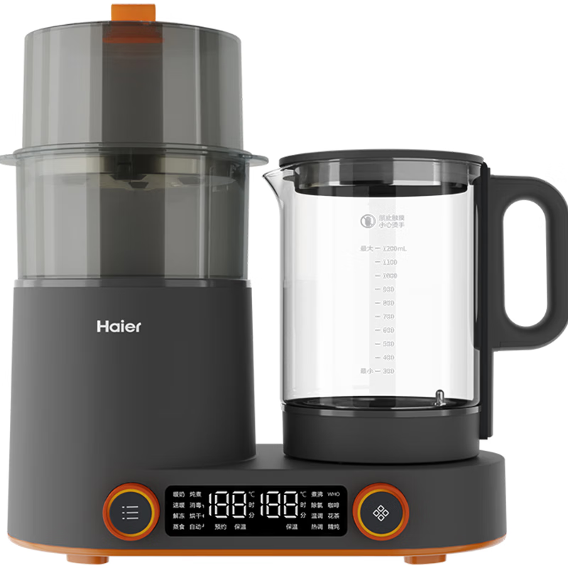 海尔（Haier）恒温水壶奶瓶消毒器带烘干一体机婴儿调奶器温冲泡奶多二合一M101 【调奶消毒高端款】 1.2L