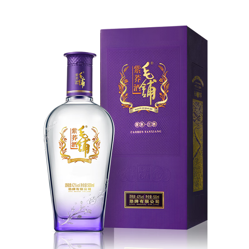 劲牌 毛铺苦荞酒 紫荞 42度 500ml 单瓶装 42度 500mL 1瓶 紫荞单瓶
