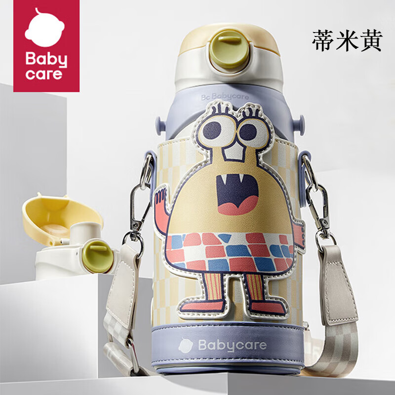 bc babycare儿童水杯水壶饮水杯吸管杯三合一保温杯BC2003159蒂米黄600ml BC2003159蒂米黄 600ml