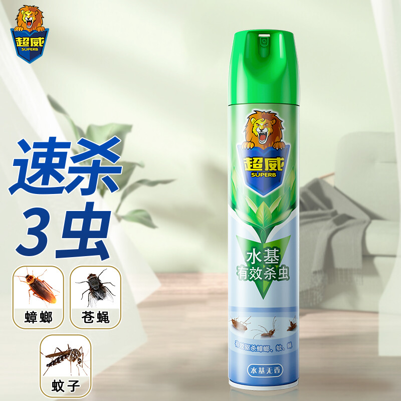 超威杀虫剂喷雾基孔肯雅热跳蚤苍蝇臭虫飞虫蟑螂药蚂蚁药无香500ml*1 500mL 1瓶 水基无香杀虫剂