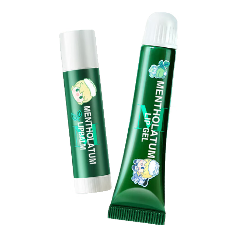 曼秀雷敦薄荷润唇膏3.5gSPF15+薄荷修护润唇啫喱8g小甜豆联名男女保湿滋润 【日夜修护】唇膏3.5g+啫喱8g