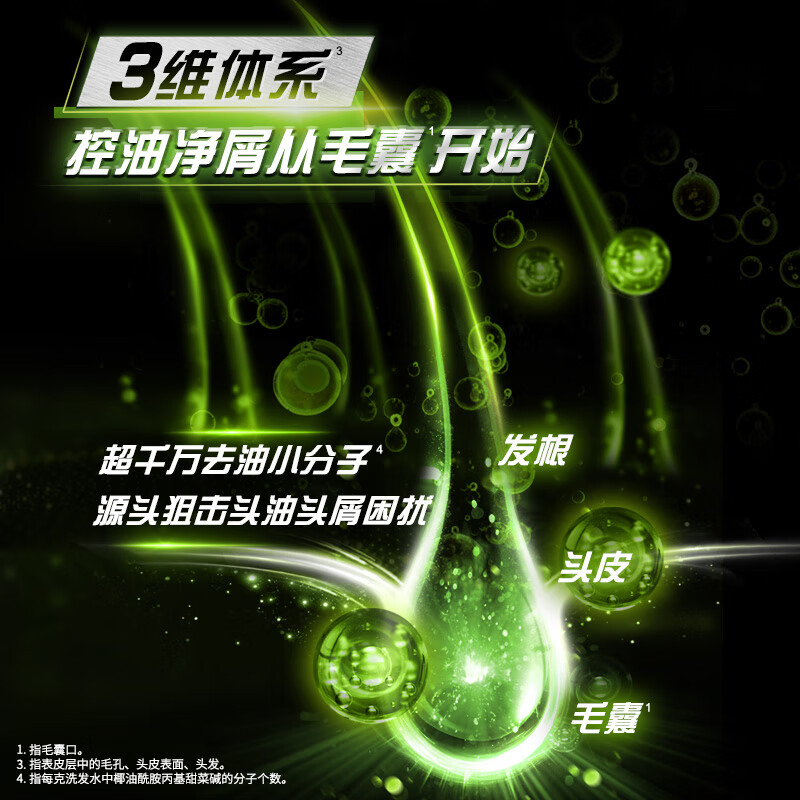 清扬（CLEAR）去屑蓬松洗发水套装  清爽控油型500gx2+100g  洗发露洗头膏C罗