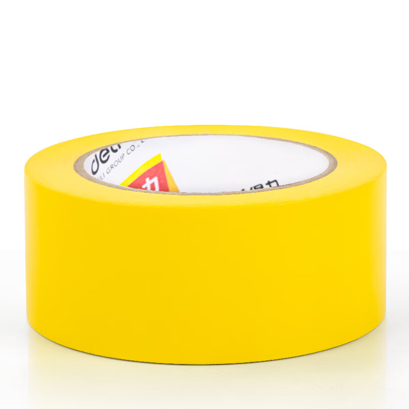得力(deli) 33772 型警示胶带48mm*33m*130μm黄色警示胶带 安全防护标识工厂单位 2卷装 