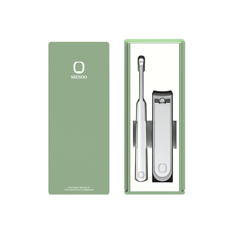 七素 指甲刀套装 指甲剪挖耳勺组合 Mini2件套Q1A377258 颜色随机 