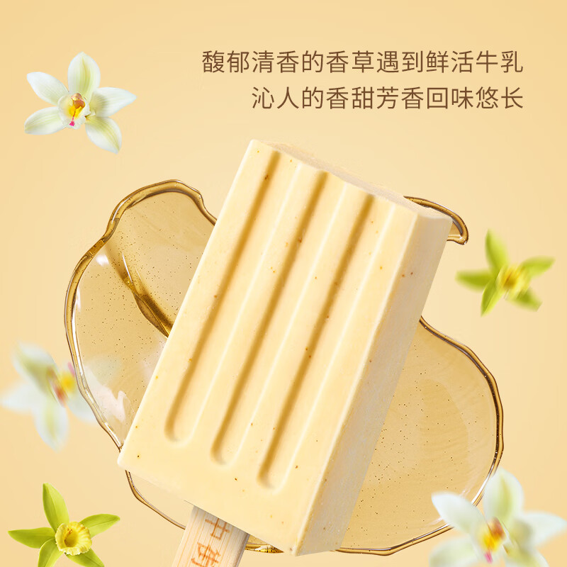 中街1946香草冰酪轻享装50g*10支 棒支儿童冰淇淋 香草口味
