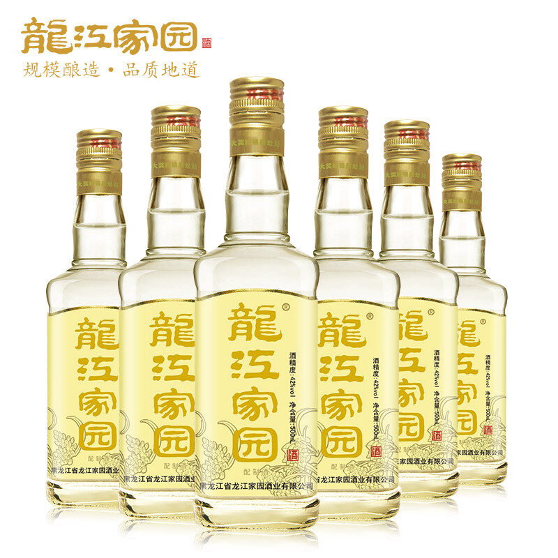 龙江家园 酒 整箱42度 东北白酒 500ml*12瓶整箱装