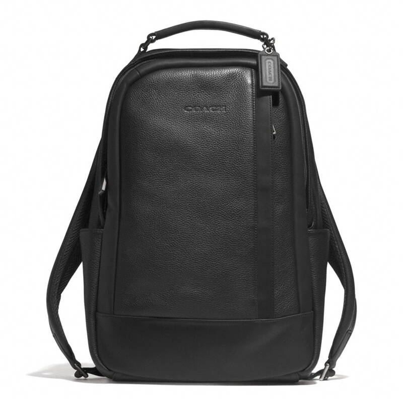 coach/蔻驰 男士真皮双肩背包 旅行包 电脑包 精品男包 71060 黑色 竖图片