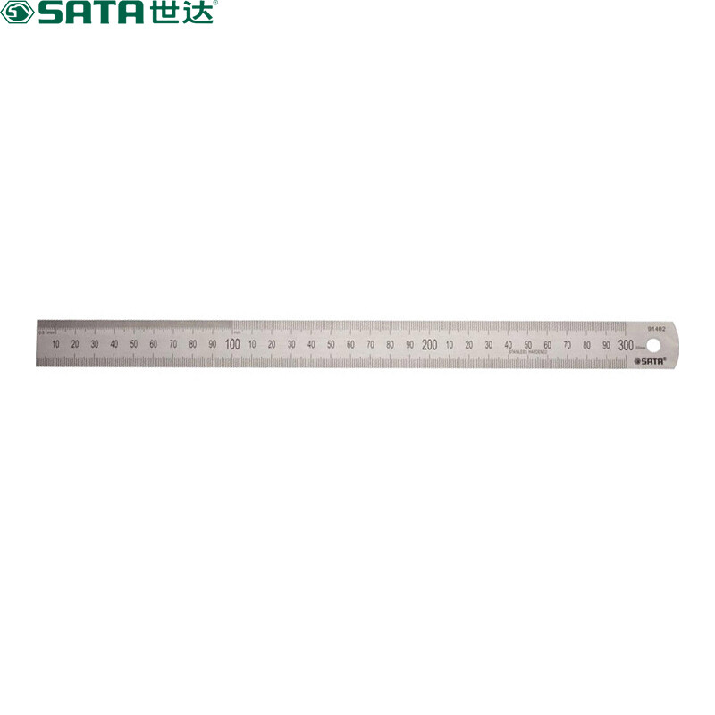 世达 SATA 91404 钢直尺 钢板尺1000mm 1000mm 91404不锈钢