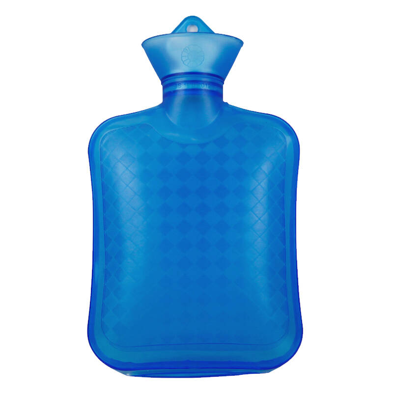 samply 医用橡胶pvc冲注水热水袋 充水暖水袋 防爆暖手袋 小方.蓝色