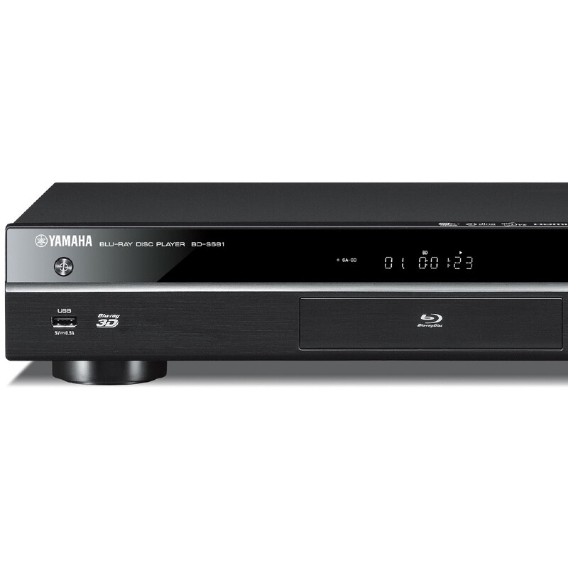 雅马哈（Yamaha）BDS681 DVD播放机 3D蓝光机影碟机 4K提升 SACD 内置WIFI USB 光盘 硬盘 高清播放器 黑色