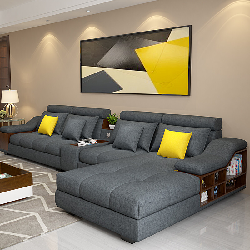 沙发 布艺沙发 可拆洗沙发套装现代简约时尚沙发组合功能沙发沙发床
