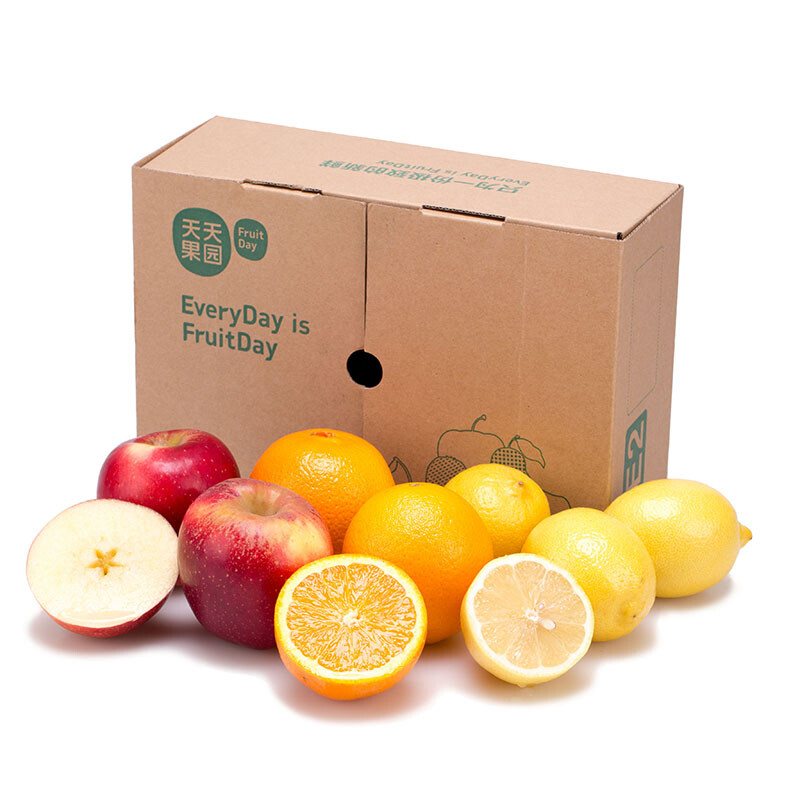 经典营养水果套餐 约1kg(橙2个+苹果2个+柠檬