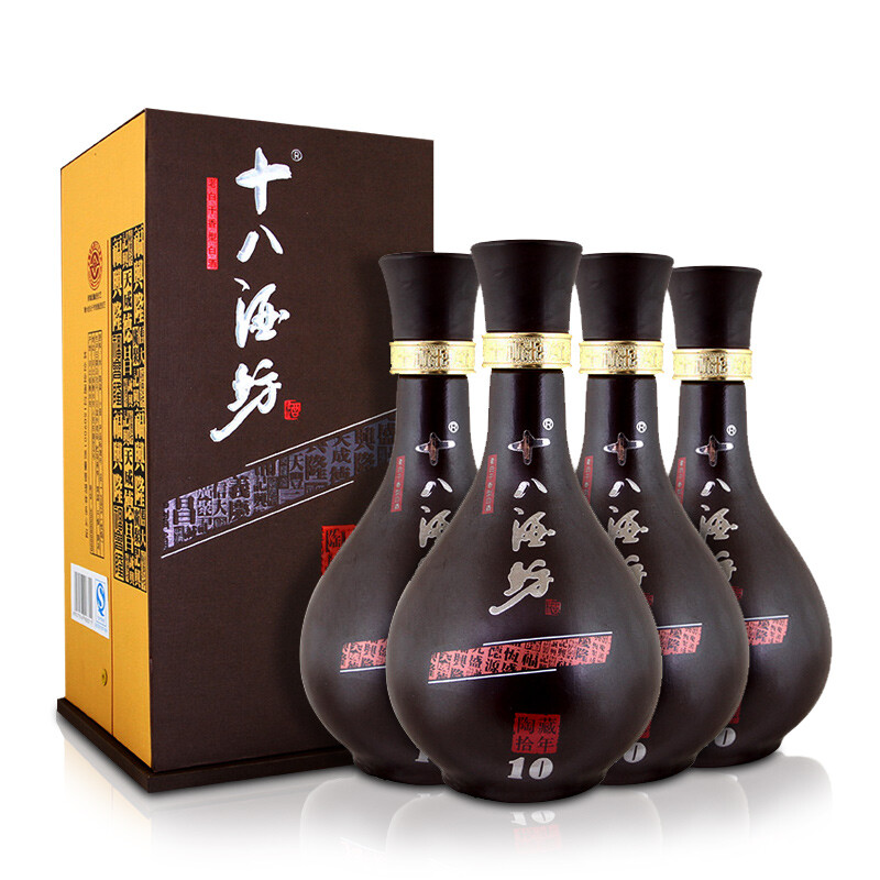 十八酒坊 白酒 陶藏拾年 地缸发酵 老白干香型 38.8度