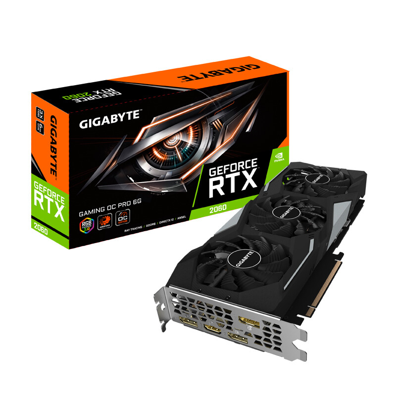 技嘉(gigabyte)geforce rtx 2060 gaming oc pro 6g 14000mhz 192bit